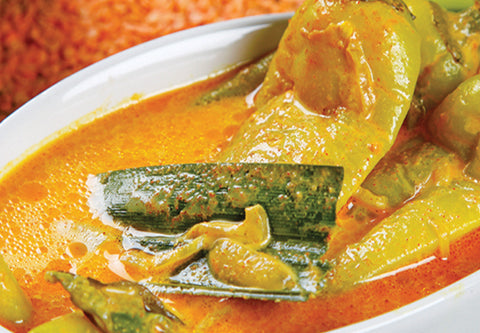 Savoury Dhal Stuffed Capsicum Curry