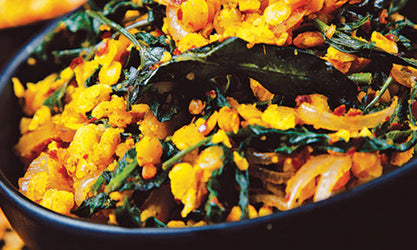 Devilled Dhal with Cashews and Green Peas