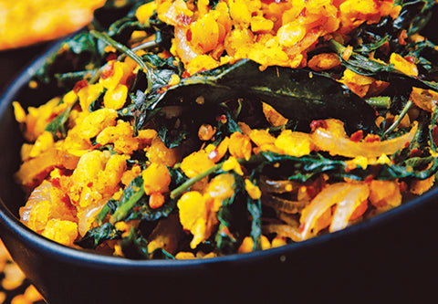 Devilled Dhal with Cashews and Green Peas