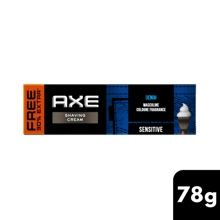 Axe Denim Masculine Cologne Fragrance Shaving Cream 78g
